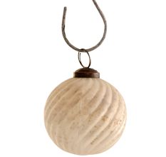 White Wave Cut Christmas Hanging